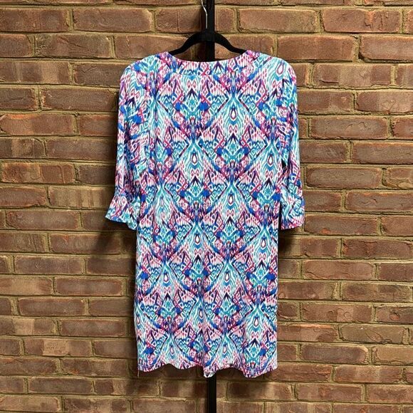 Top It Off Multi Quarter Sleeve U Neck Dress Size Large - Picture 5 of 5